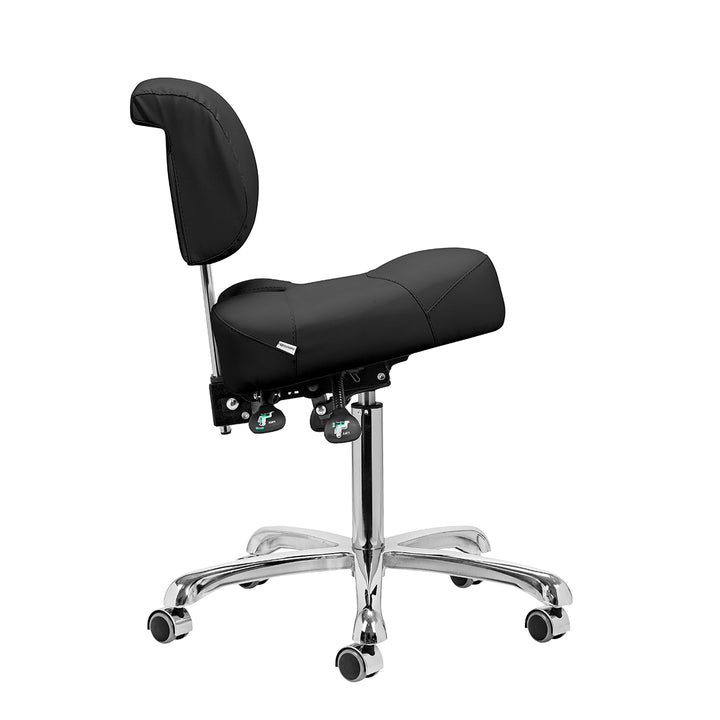 Tabouret met Rugleuning en Kantelbare Zitting Giovanni 1005 Zwart - afbeelding 5