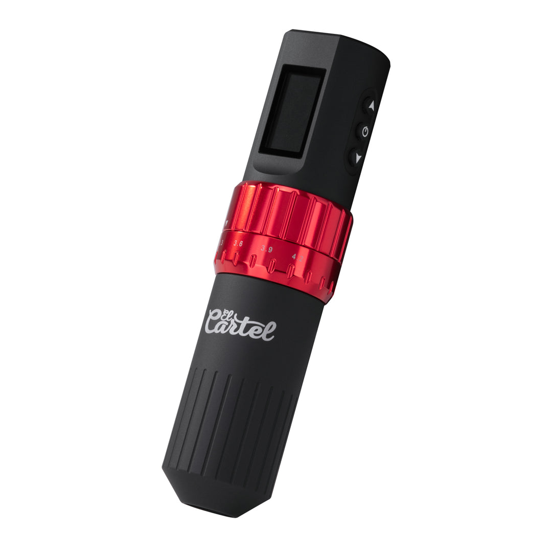 Tattoo Machine El Cartel VISPA Draadloos Zwart-Rood - afbeelding 2