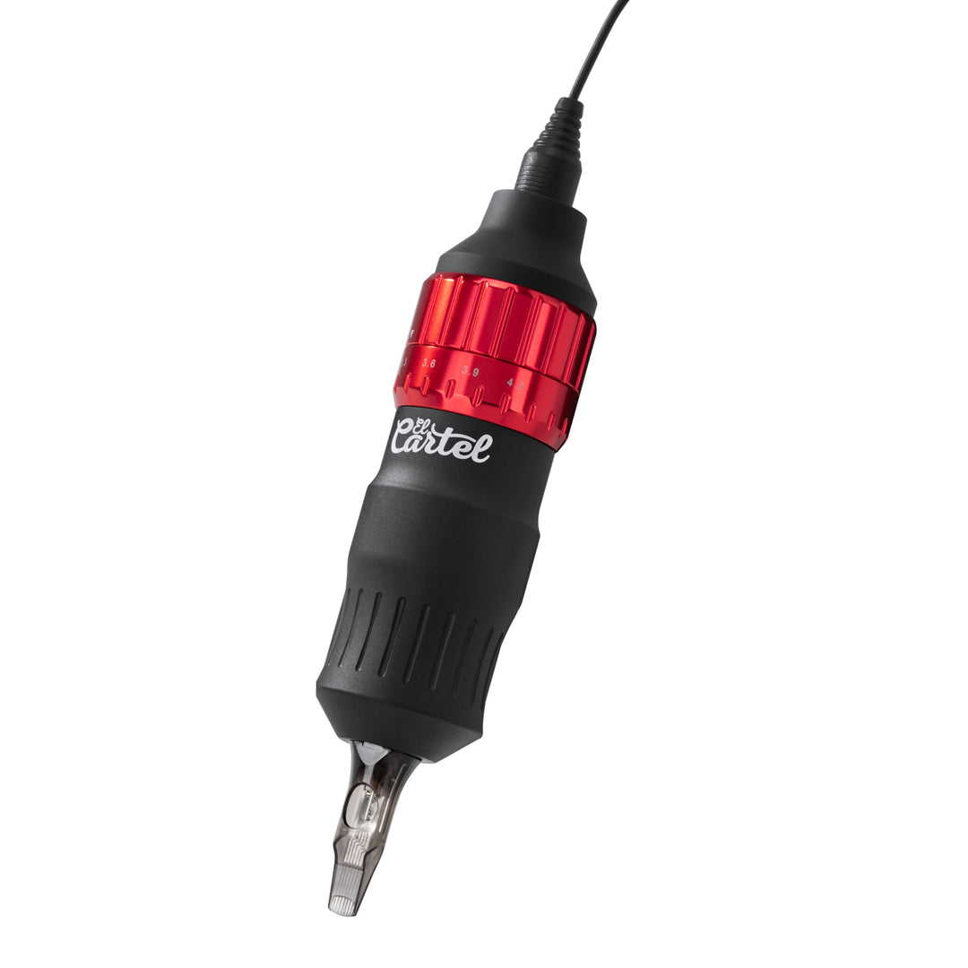 Tattoo Machine El Cartel VISPA Draadloos Zwart-Rood - afbeelding 5