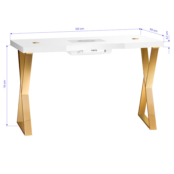 Manicure Tafel Momo 04 Goud-Wit met Afzuiging - afbeelding 18