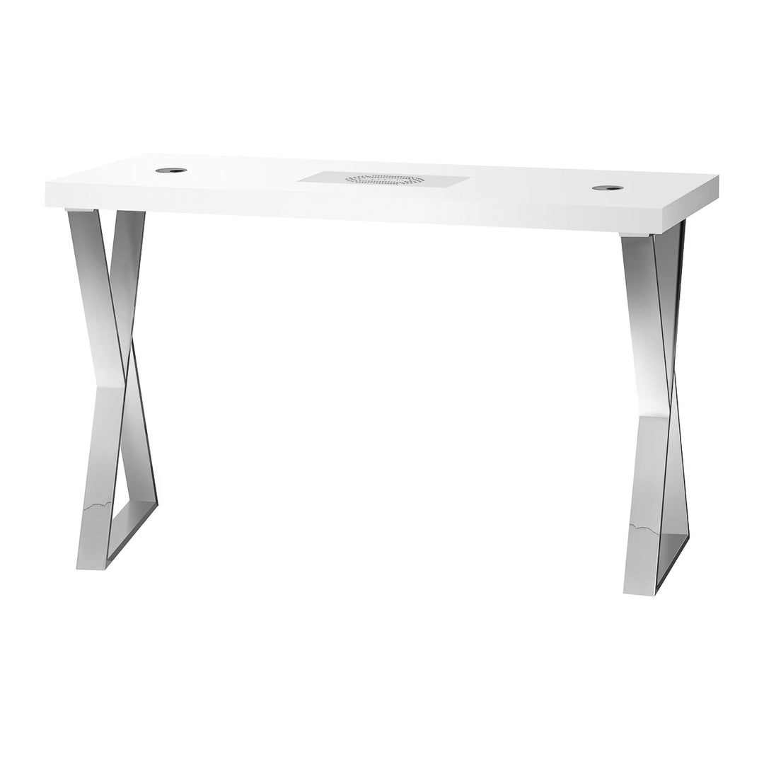 Manicure Tafel Momo 04 Zilver-Wit met Afzuiging - afbeelding 3