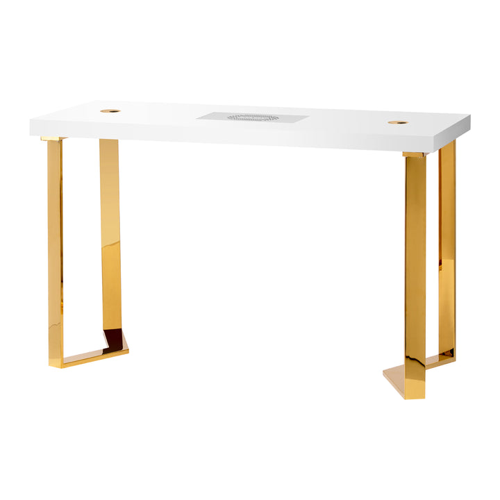 Manicure Tafel Momo 05 Goud-Wit met Afzuiging - afbeelding 3