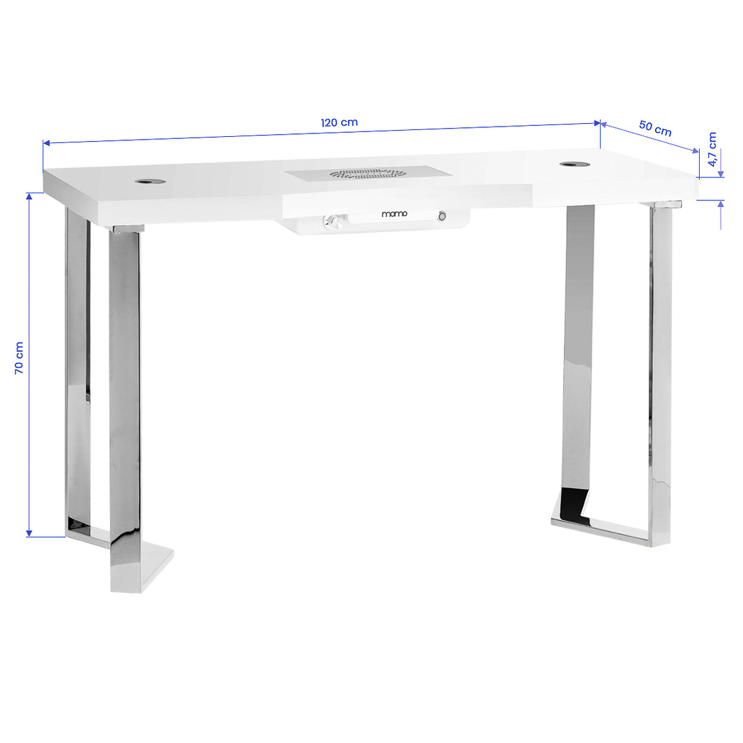 Manicure Tafel Momo 05 Zilver-Wit met Afzuiging - afbeelding 17