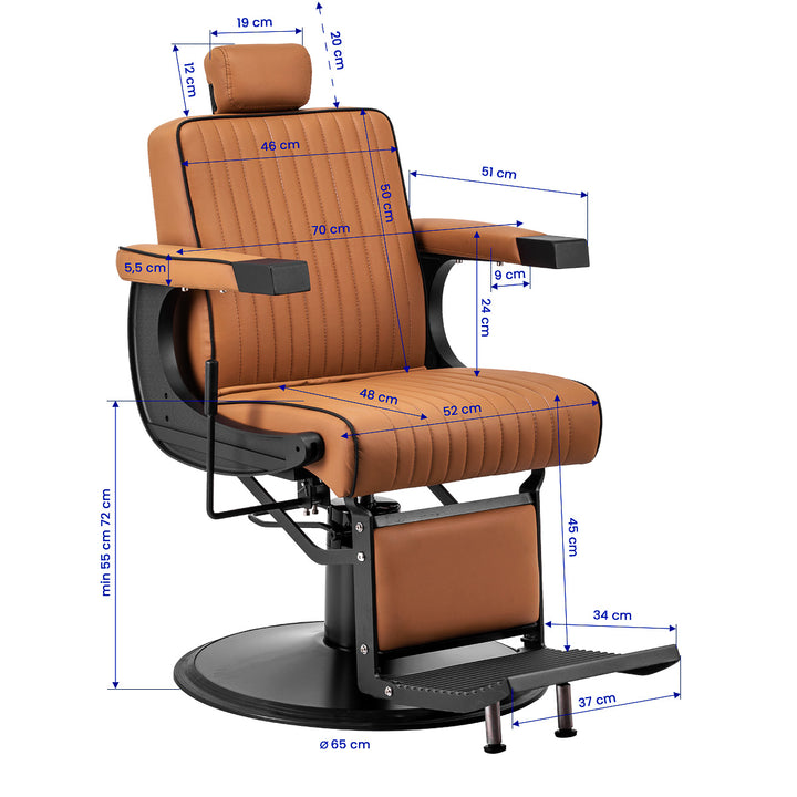 Barberstoel Gabbiano Visionerio Bruin-Zwart - afbeelding 15