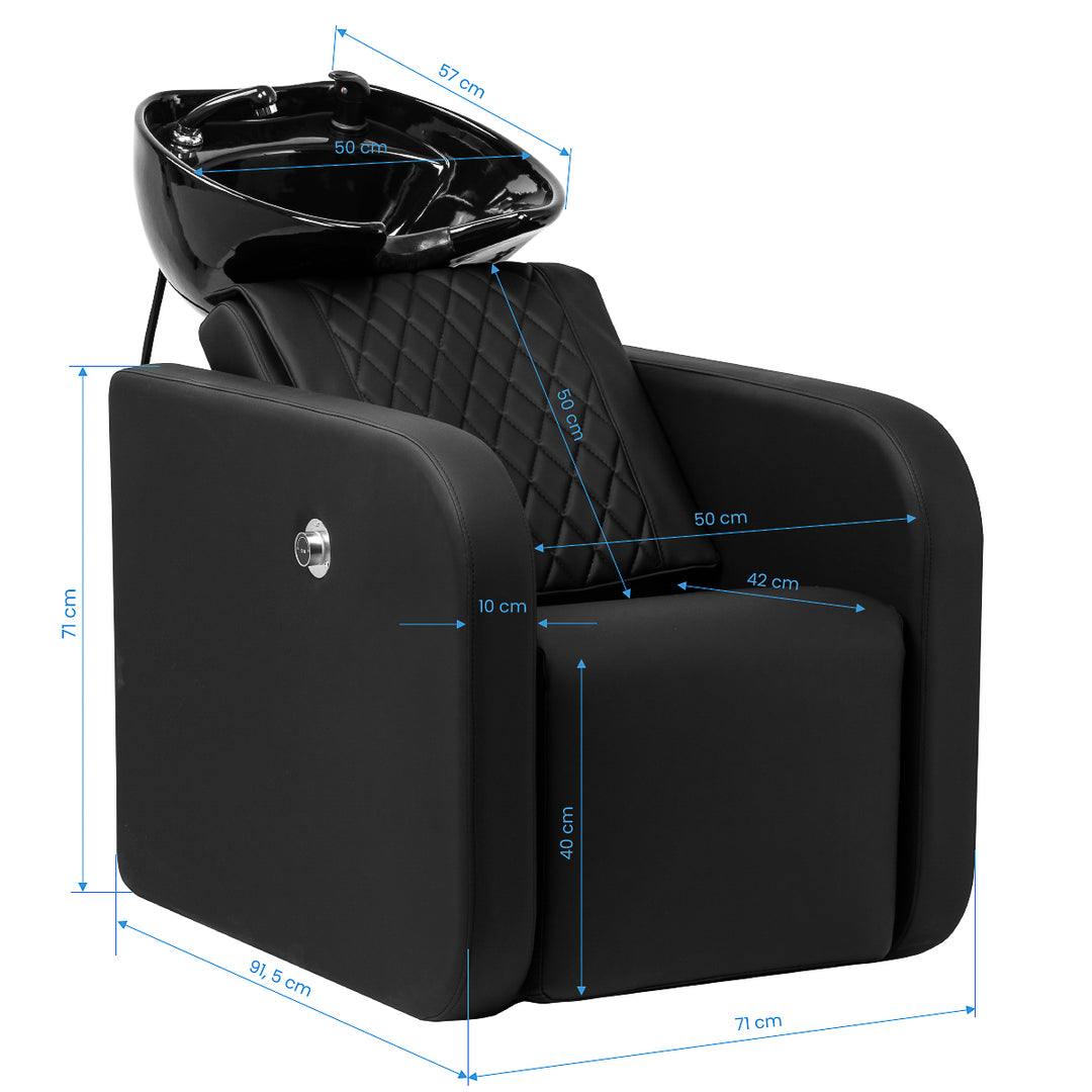 Wasunit Gabbiano Sylvia met Elektrische Beensteun en Massage Zwart - afbeelding 20