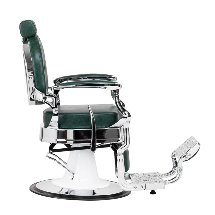 Barberstoel Gabbiano President Groen-Chrome - afbeelding 2