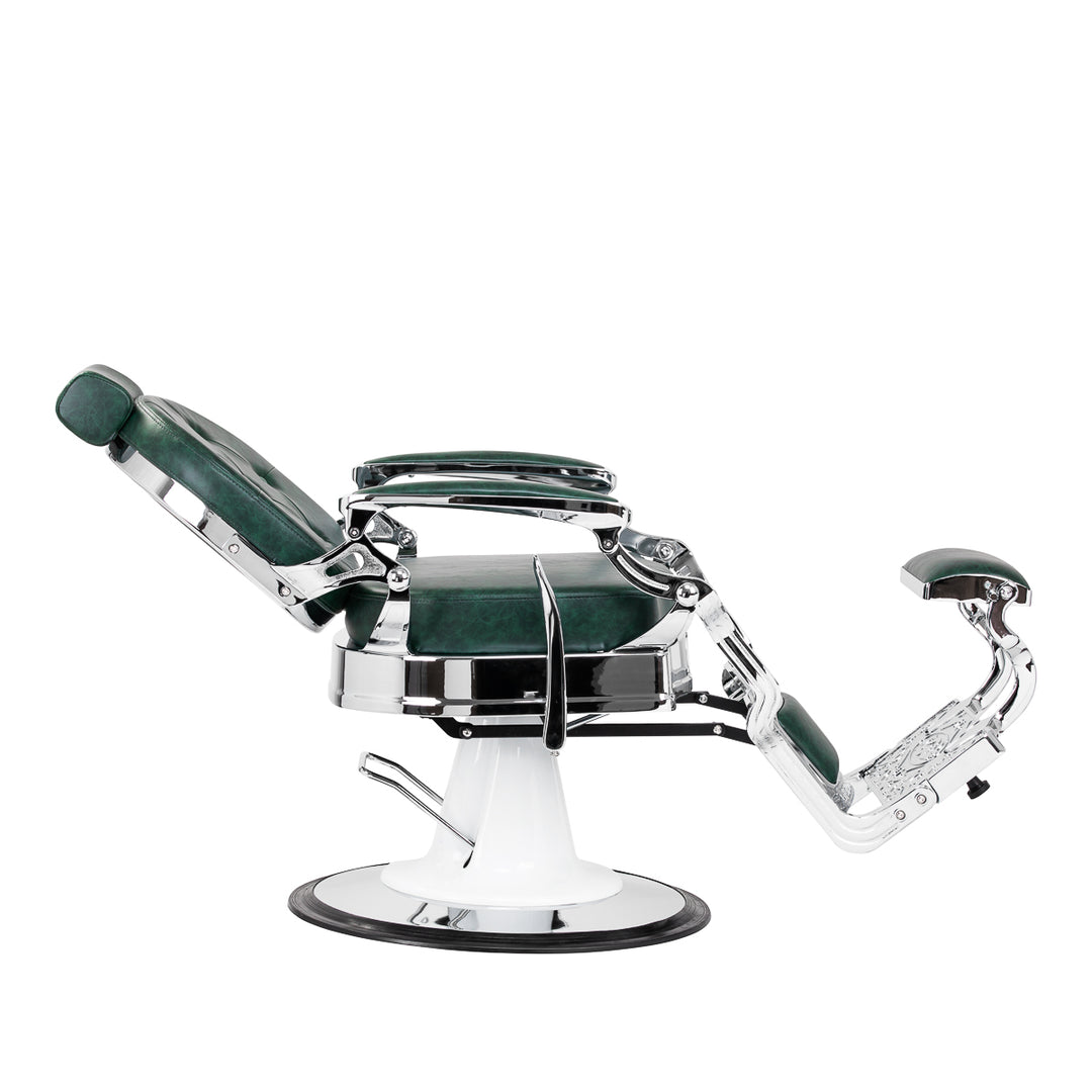 Barberstoel Gabbiano President Groen-Chrome - afbeelding 3