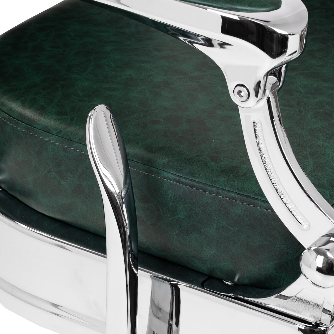 Barberstoel Gabbiano President Groen-Chrome - afbeelding 9