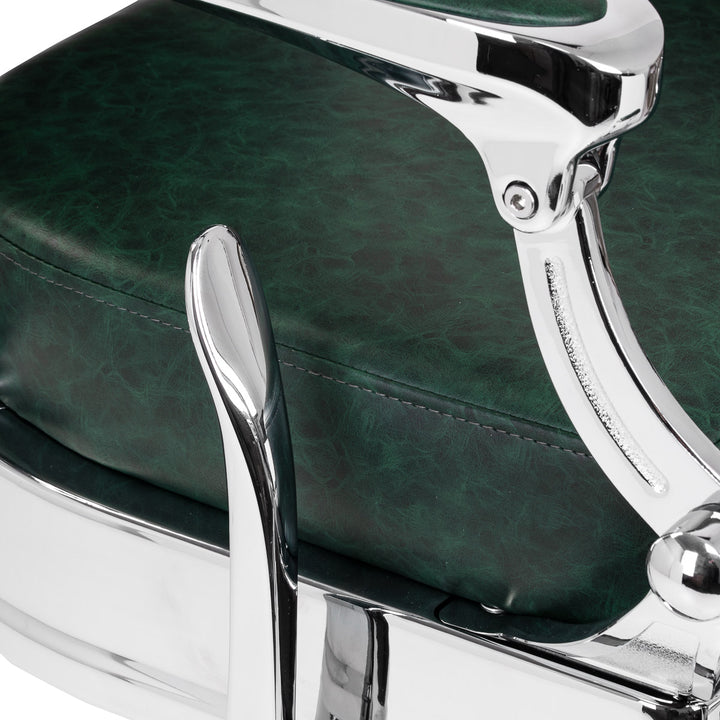 Barberstoel Gabbiano President Groen-Chrome - afbeelding 9