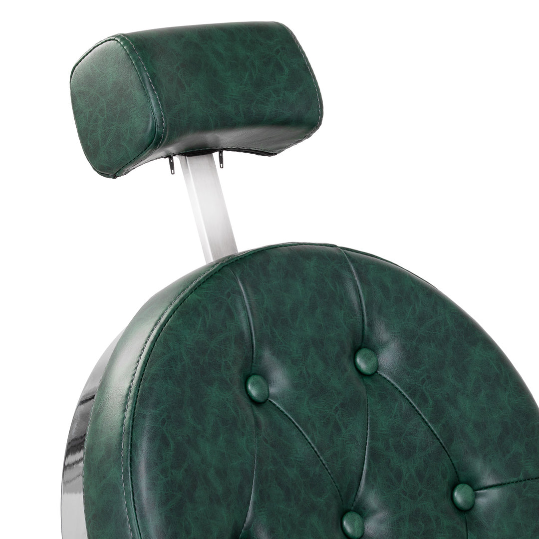 Barberstoel Gabbiano President Groen-Chrome - afbeelding 13