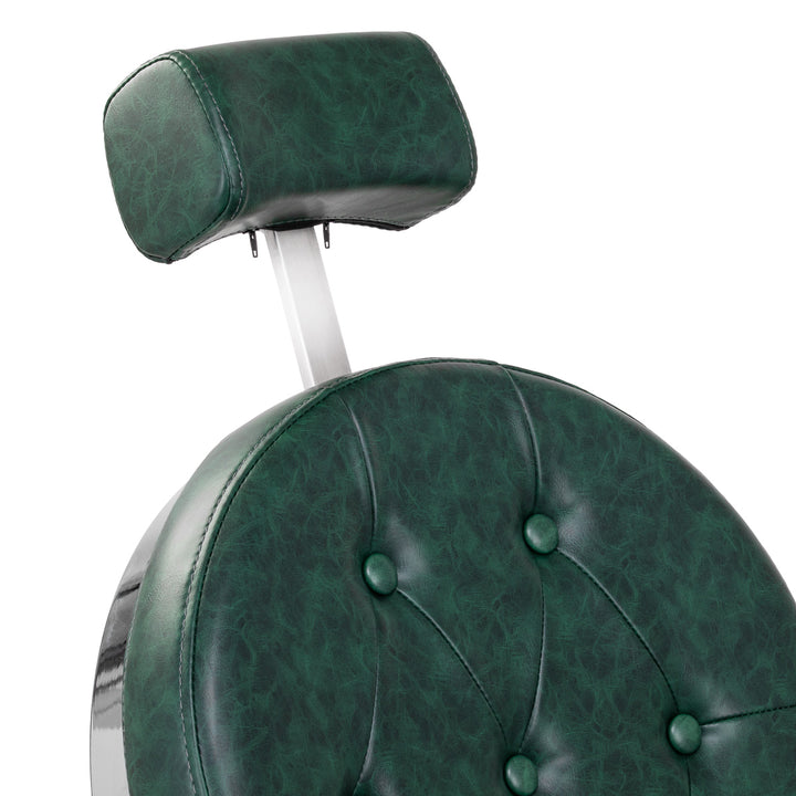 Barberstoel Gabbiano President Groen-Chrome - afbeelding 13