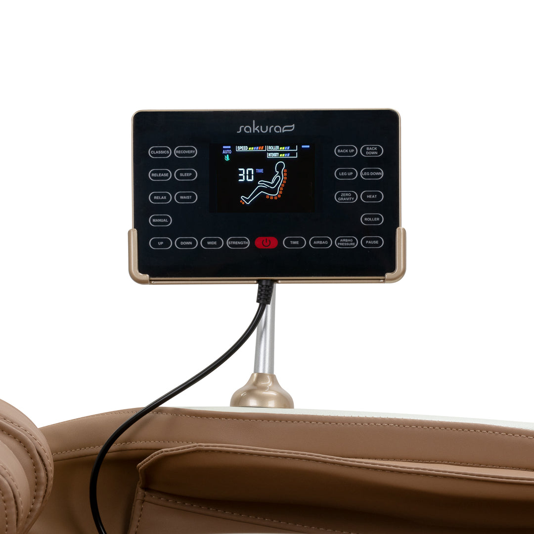 Massagestoel Elektrisch Sakura Luxury 808 Wit-Beige - afbeelding 11