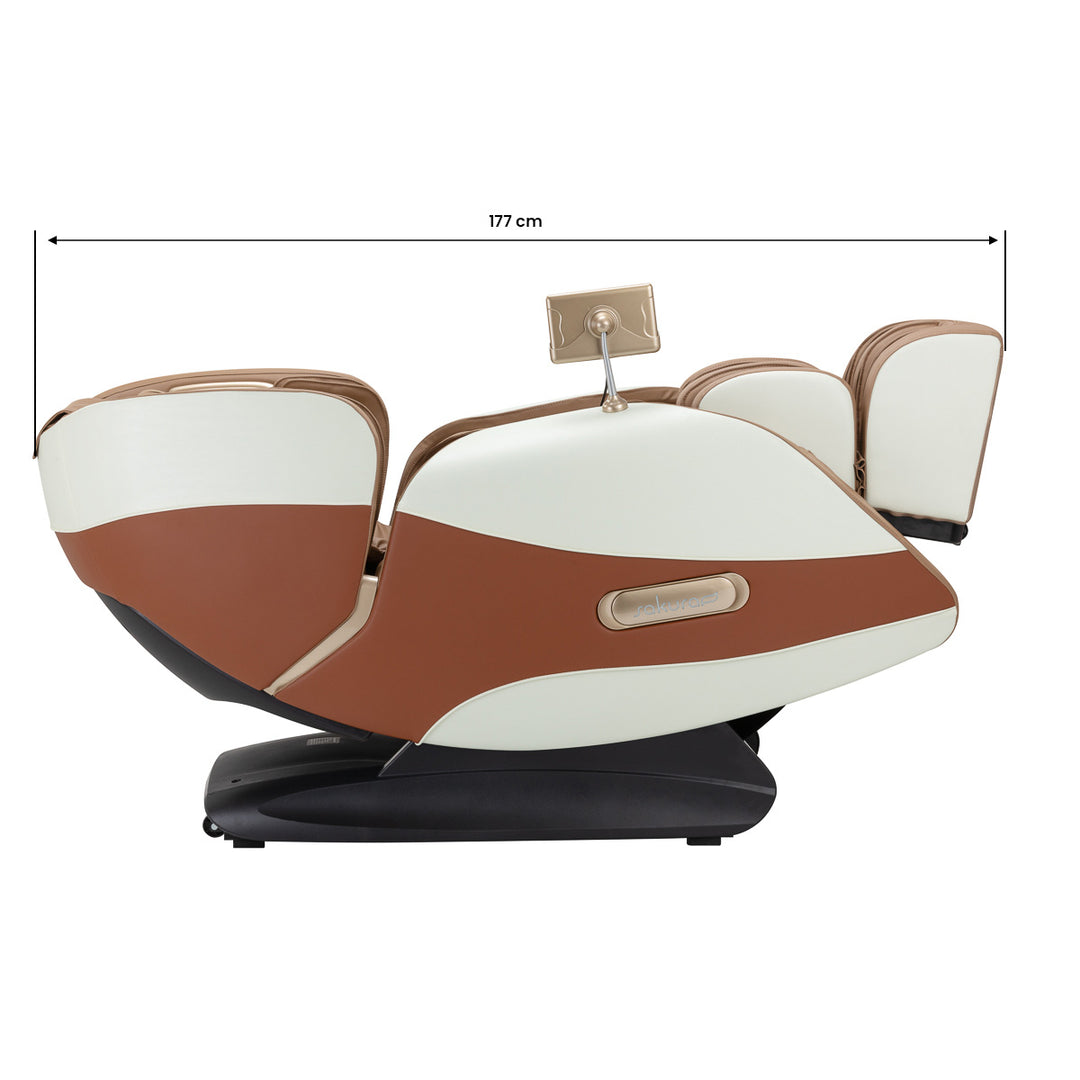 Massagestoel Elektrisch Sakura Luxury 808 Wit-Beige - afbeelding 19