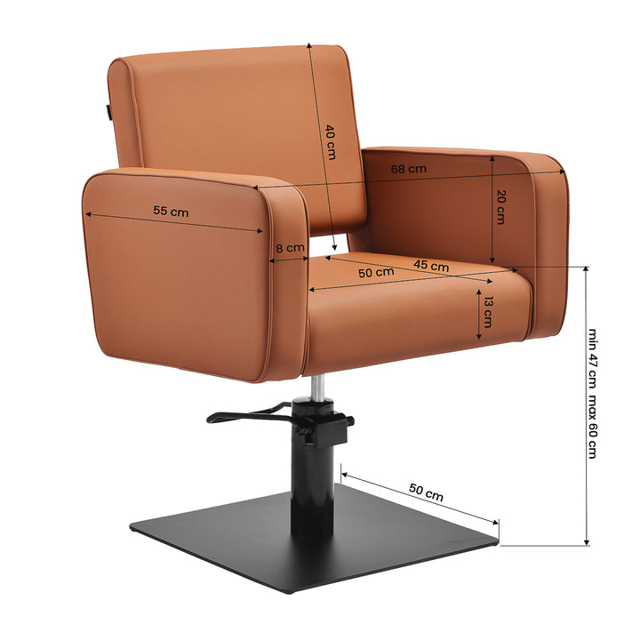 Kappersstoel Gabbiano Bilbao Bruin-Zwart - afbeelding 7