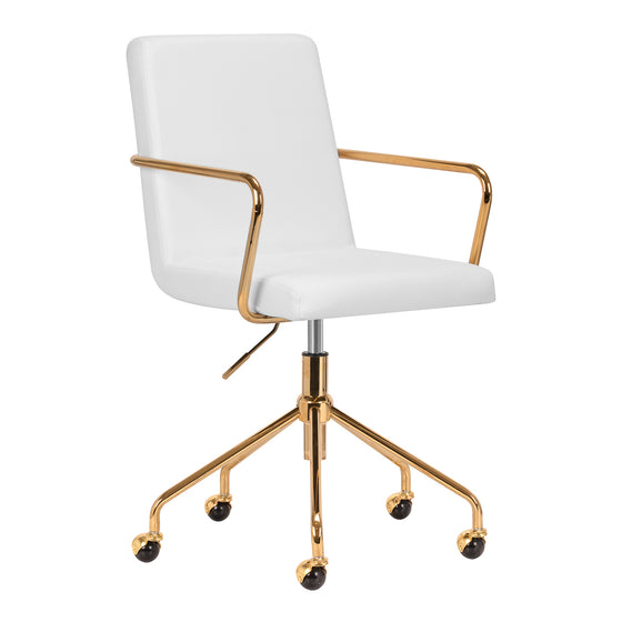 Salonstol med Armlæn QS-OF211G Guld-Creme