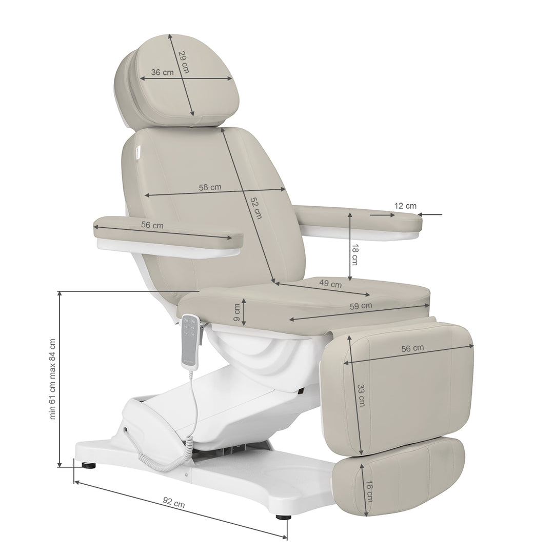Behandelstoel Elektrisch Sillon Classic 3 Motoren Beige - afbeelding 20