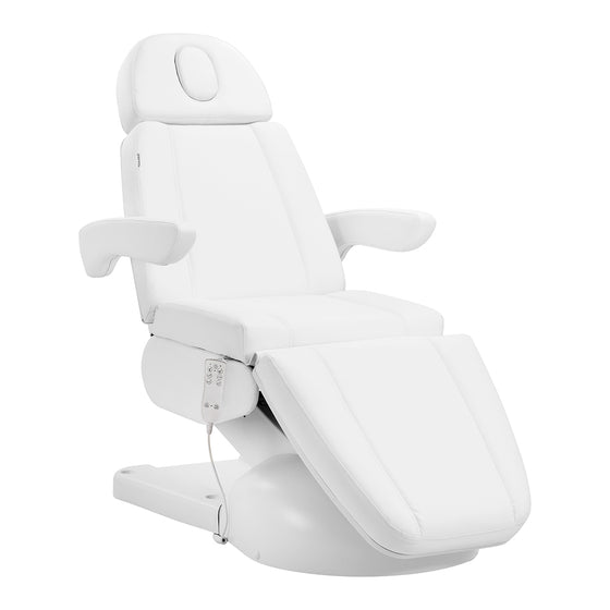 Behandlingsstol Elektrisk Azzurro Lux 3 Motorer med Varme Hvid