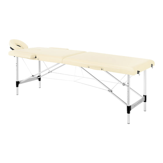 Massagebænk Sammenklappelig Aluminium Balance 2 Zoner Creme