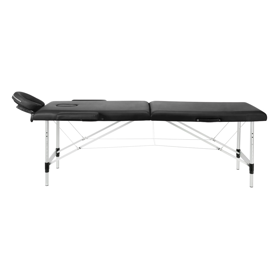 Massagetafel Inklapbaar Aluminium Balance 2 Zones Zwart