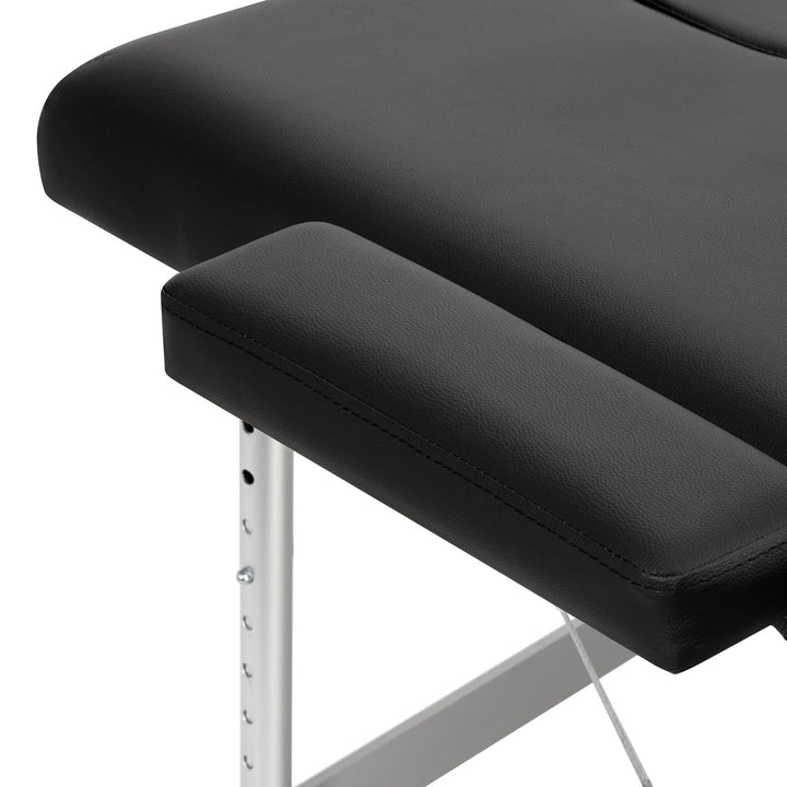Massagetafel Inklapbaar Aluminium Balance 2 Zones Zwart