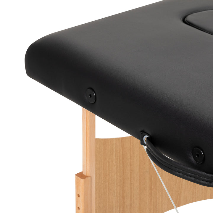 Massagetafel Inklapbaar Beukenhout Balance 2 Zones Zwart