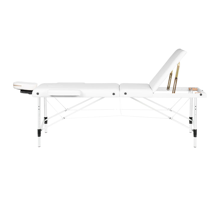 Massagetafel Inklapbaar Aluminium Balance 3 Zones Wit