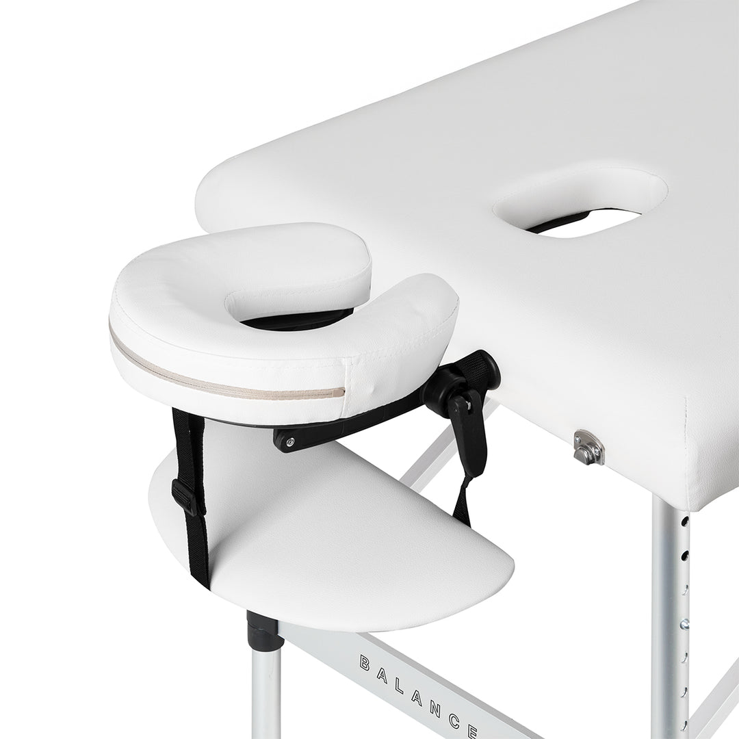 Massagetafel Inklapbaar Aluminium Balance 3 Zones Wit