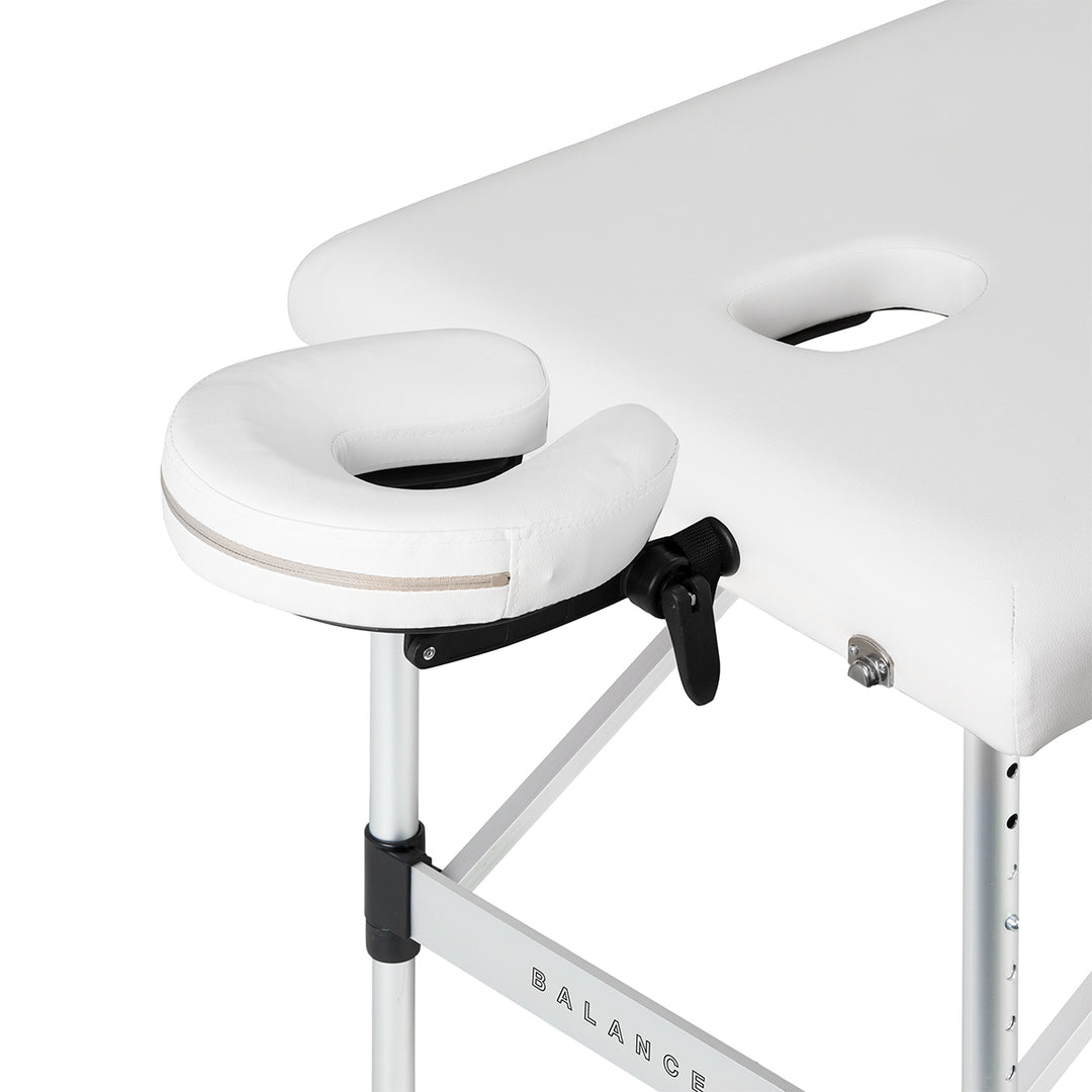 Massagetafel Inklapbaar Aluminium Balance 3 Zones Wit