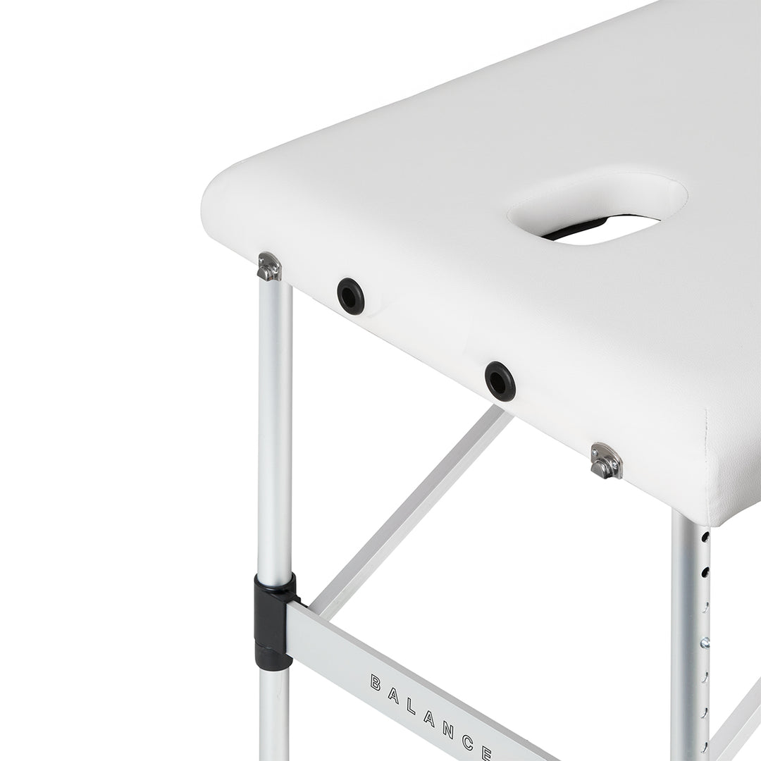 Massagetafel Inklapbaar Aluminium Balance 3 Zones Wit