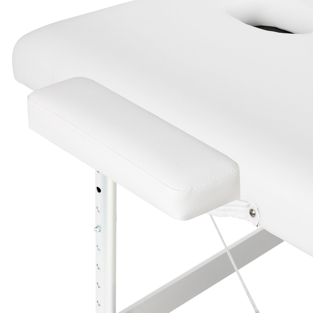 Massagetafel Inklapbaar Aluminium Balance 3 Zones Wit