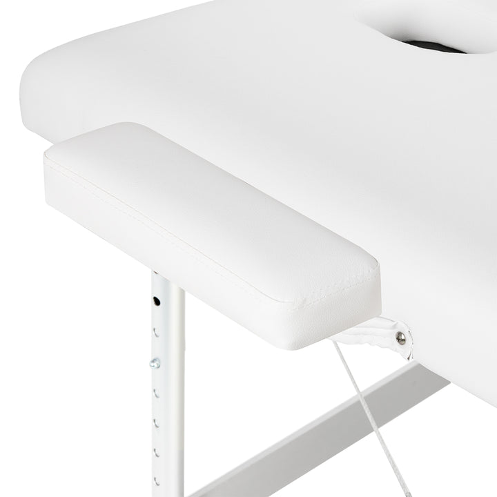 Massagetafel Inklapbaar Aluminium Balance 3 Zones Wit