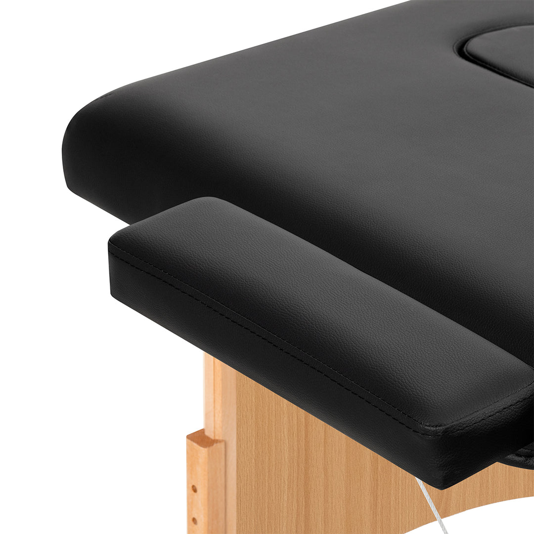Massagetafel Inklapbaar Beukenhout Balance 3 Zones Zwart