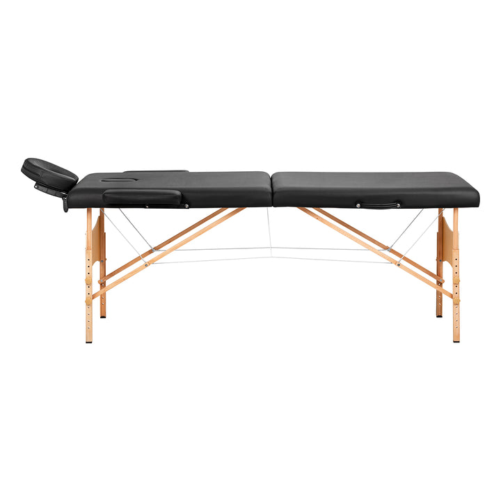 Massagetafel Inklapbaar Hout Balance Lux 2 Zones Zwart