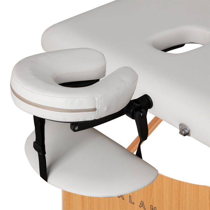 Massagetafel Inklapbaar Beukenhout Balance Lux 3 Zones Wit