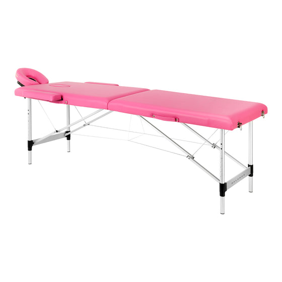 Massagebænk Sammenklappelig Aluminium Balance 2 Zoner Rosa