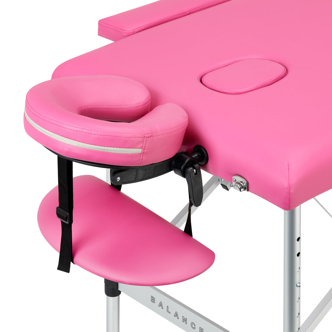 Massagetafel Inklapbaar Aluminium Balance 2 Zones Roze