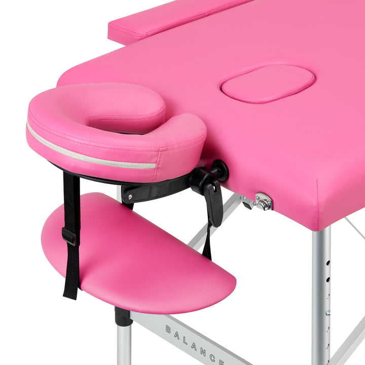 Massagetafel Inklapbaar Aluminium Balance 2 Zones Roze