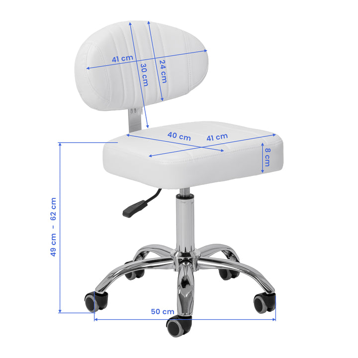 Tabouret Verstelbaar Giovanni Y08 Wit - afbeelding 11