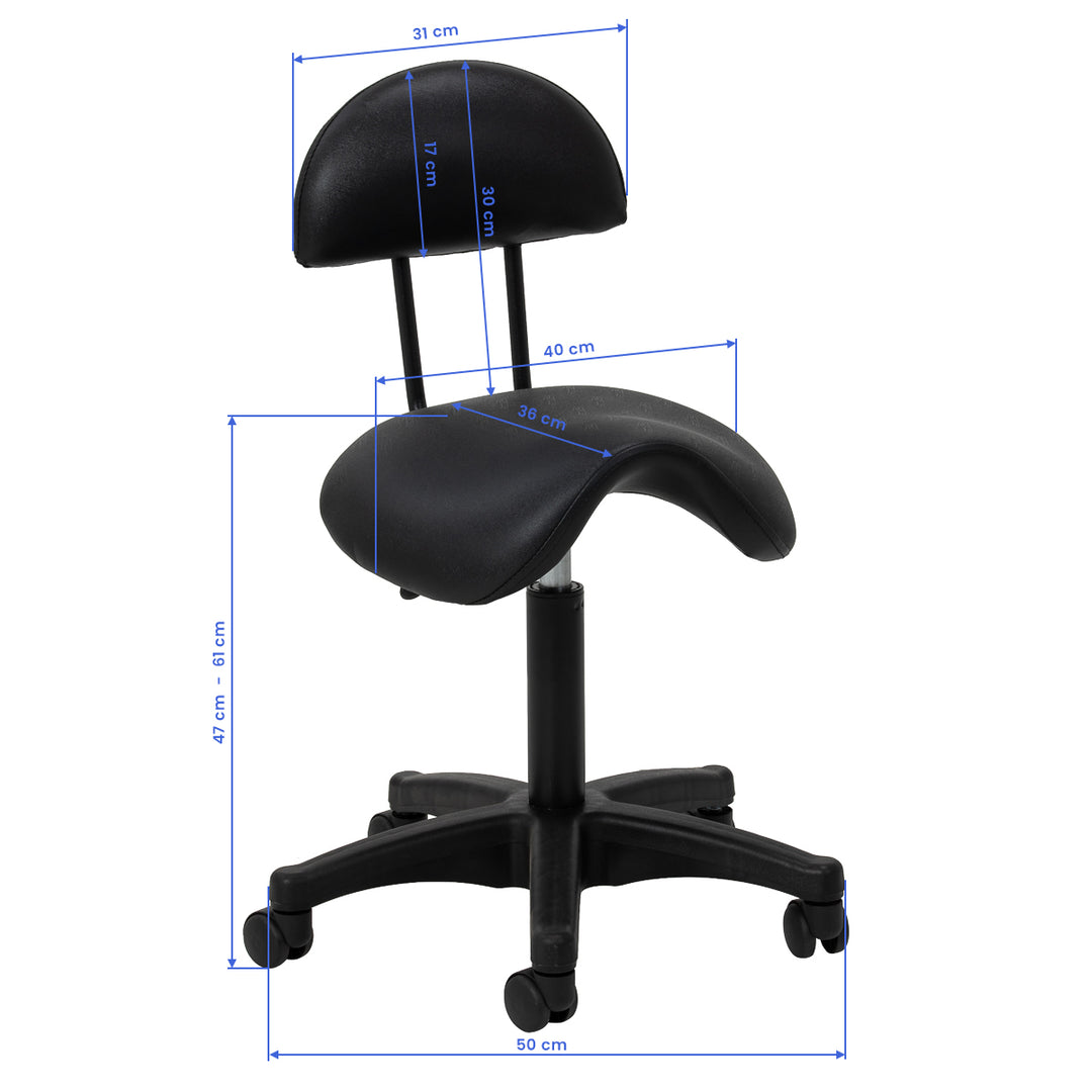 Tabouret Verstelbaar 6001B Zwart - afbeelding 8