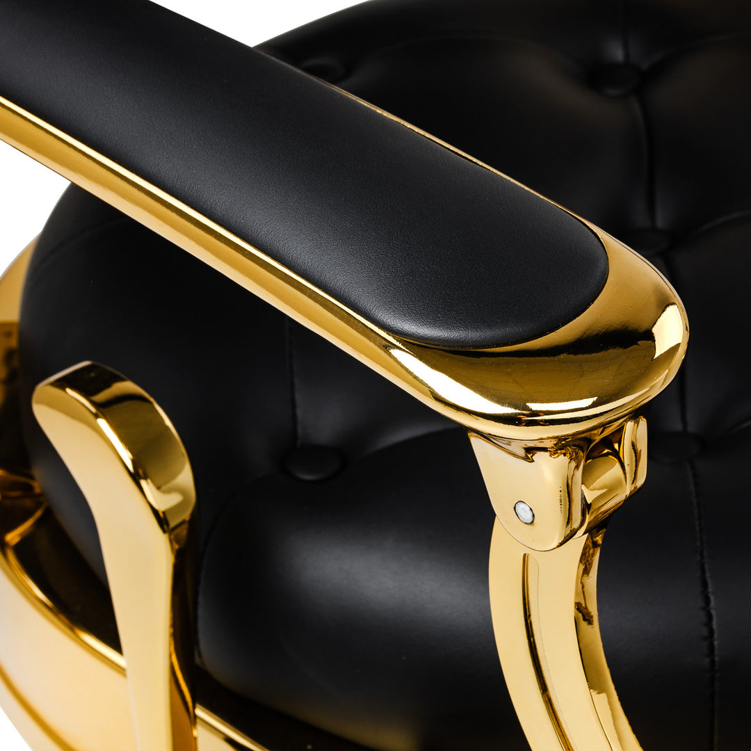 Barberstol Gabbiano Niccolo Sort-Guld - billede 6