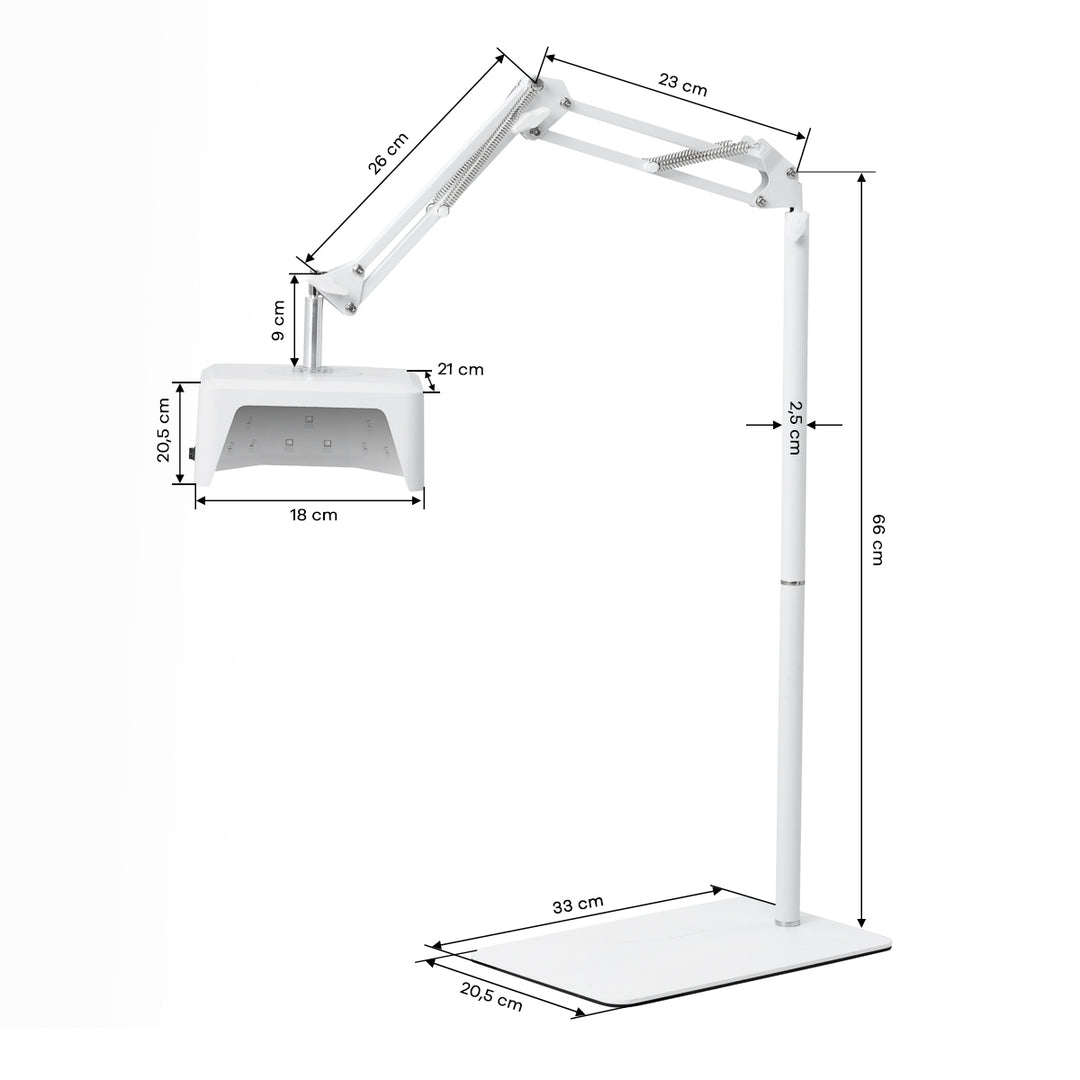 UV Lampe Negle LED på Stativ Glow 112 48W Hvid - billede 7