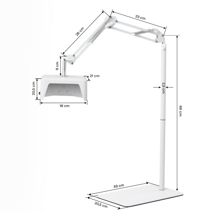 UV Lampe Negle LED på Stativ Glow 112 48W Hvid - billede 7