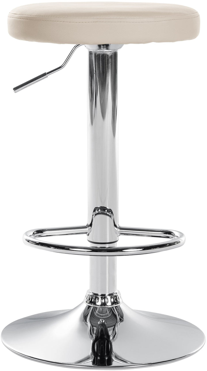 Barstol Kunstlæder Justerbar Drejbar 109 Creme - billede 3