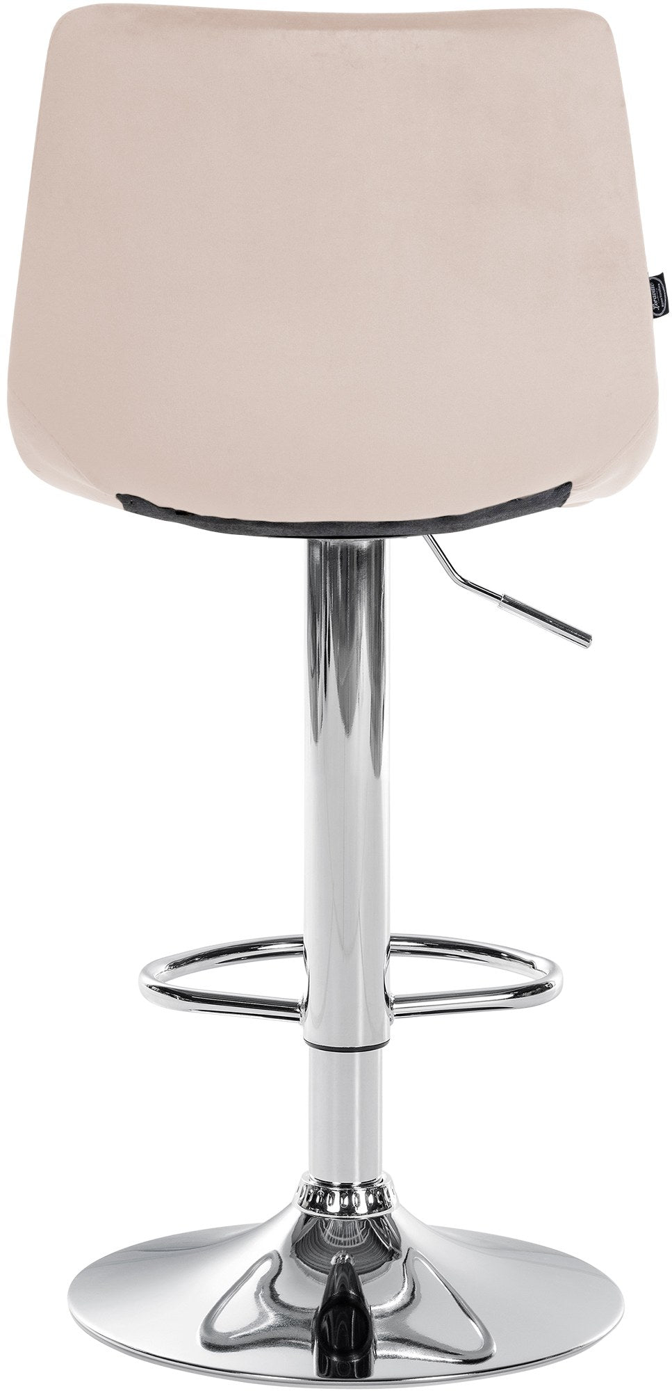 Sæt med 2 Barstole med Ryglæn Fløjl Justerbar Drejbar 107 Beige - billede 7