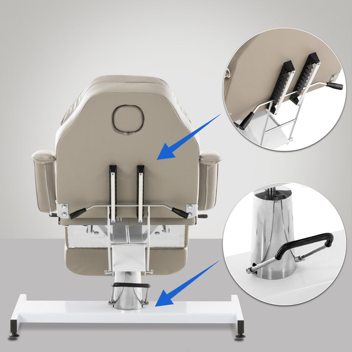 Hydraulisk behandlerstol 102 Pedi Grå - billede 5