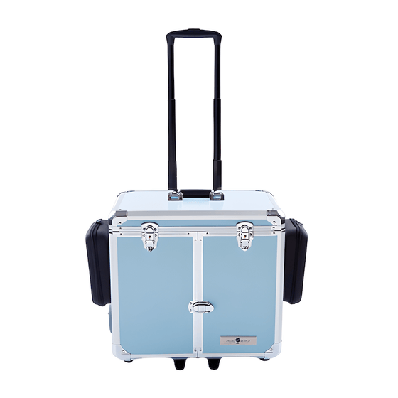 Fodplejekuffert PodoMobile Midi Grey Blue med Trolley