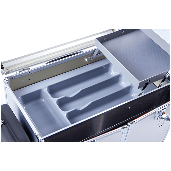 Pedicurekoffer met Trolley PodoMobile Midi Grey Blue 8