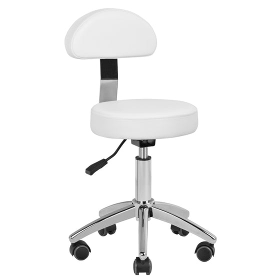 Taburet 304P Hvid - Justerbar Arbejdsstol