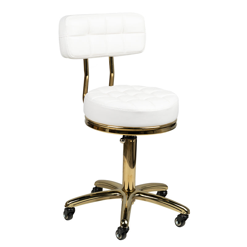 Tabouret Verstelbaar AM-961 Goud-Wit