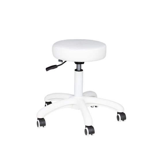 Taburet AM-303-2 i Øko Læder - Hvid
